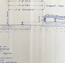 1949 Railroad Bangor Aroostook Standard Platform Clearance Blueprint N3 ... - £48.10 GBP