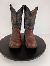 Justin Leather Women&#39;s Sz 6 C Western Cowboy Boots  BROWN/ Black - £23.38 GBP