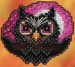 DIY Mill Hill Moonlit Owl Fall Halloween Bead Cross Stitch Magnet Ornament Kit - £11.95 GBP