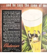 1941 Budweiser Antique Advertisement Anheuser Busch Beer Glass Party DWNN12 - $24.99