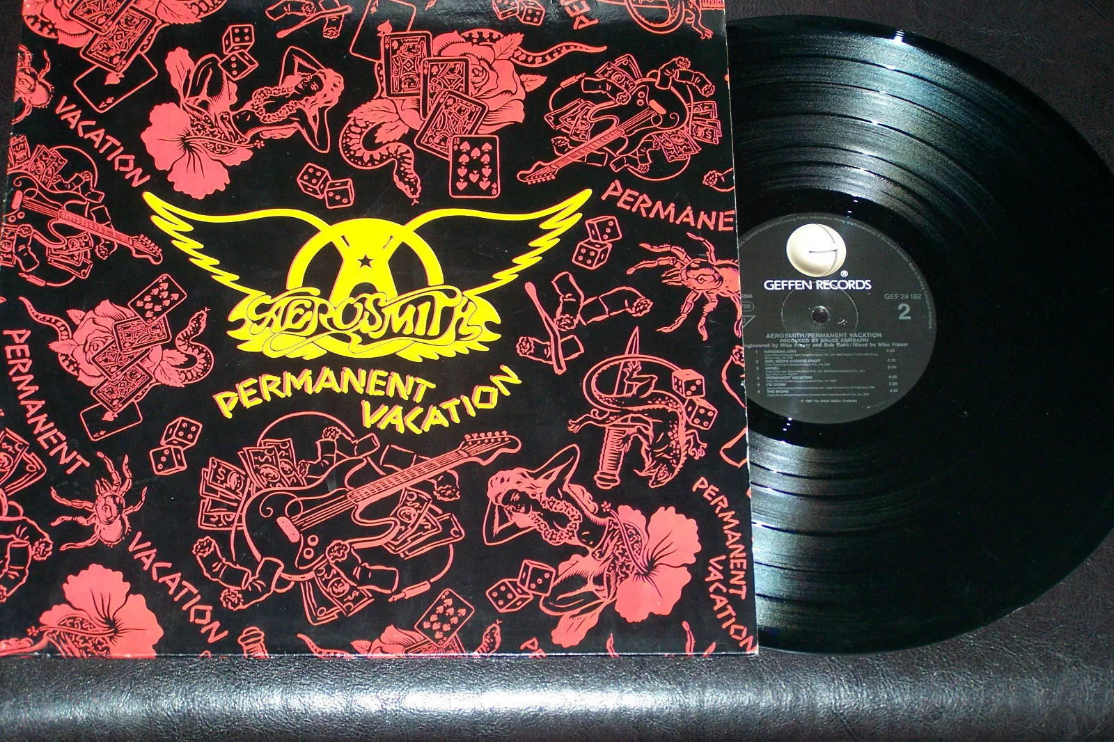 AEROSMITH PERMANENT VACATION 1987 PRINTED IN GERMANY - $25.74