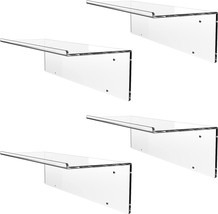 Clear Acrylic Floating Shelves Set Of 4 For Lego Sets, Funko Pop Collect... - £33.45 GBP