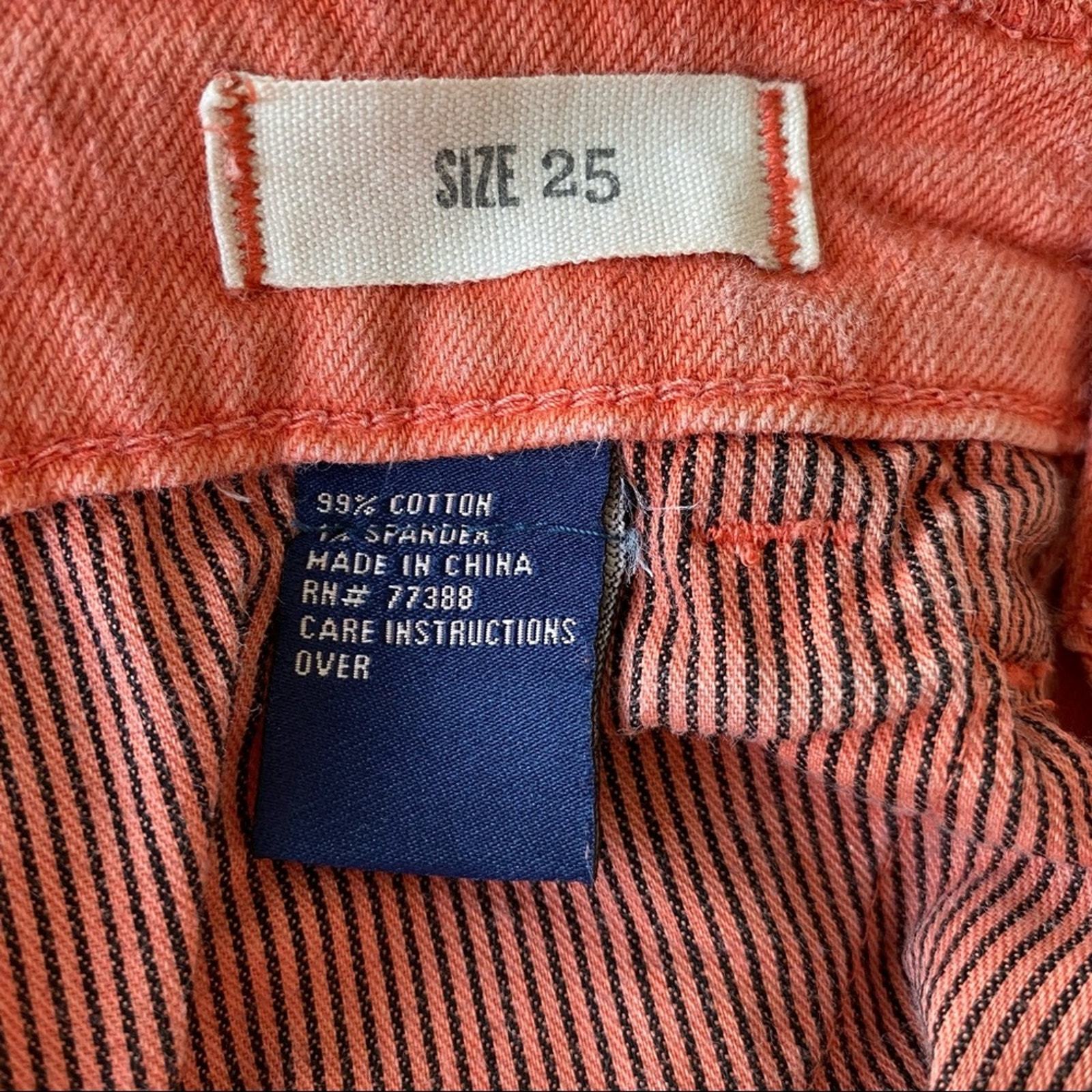Madewell Skinny Skinny Ankle Jeans Orange sz 25 Item image 3