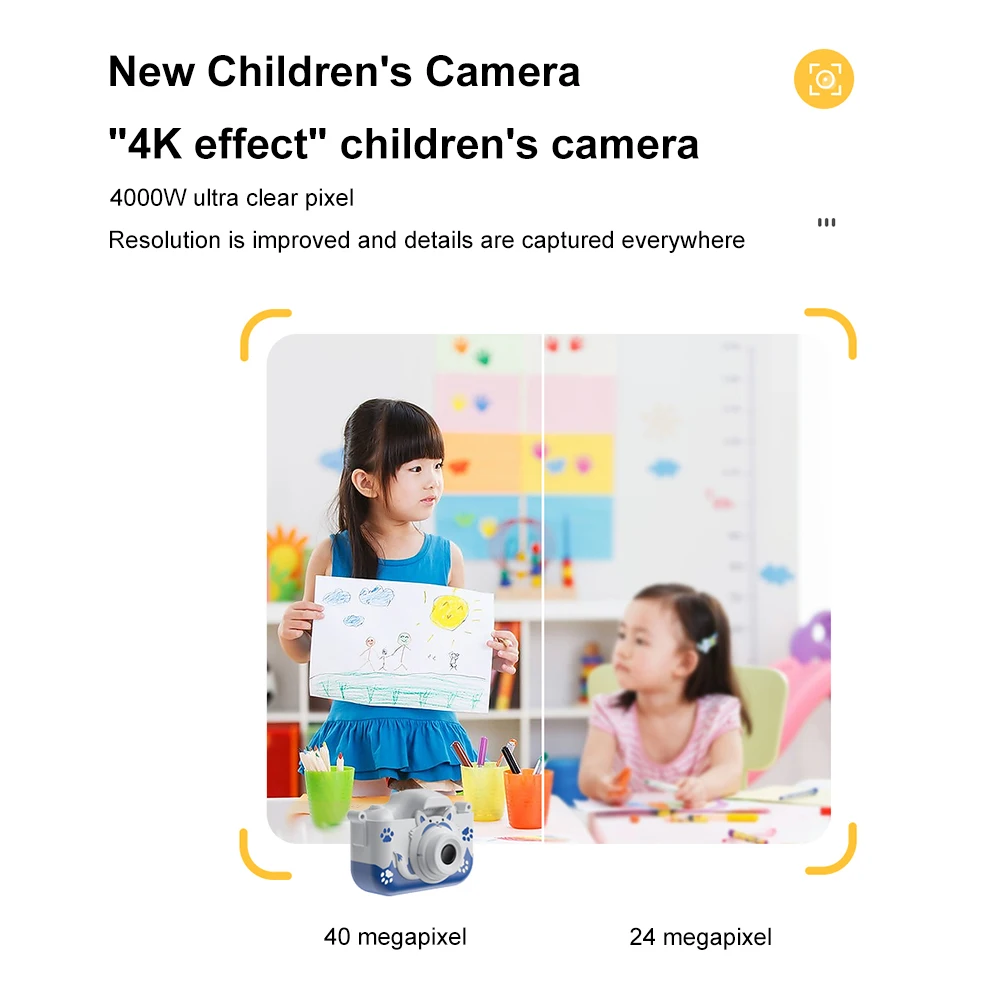 40MP Children Kids Camera Dual Lens HD Kids Digital Camera 2.0 Inch IPS Screen - £13.91 GBP+