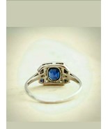 3.11Ct Lab Created Sapphire Diamond Vintage 14K Solid White Gold Engagem... - $91.27 CAD+