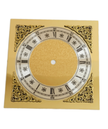 Roman Numeral Metal Clock Dial  7-1/2” Silver Time Ring Raised Corners C... - $338.54 MXN