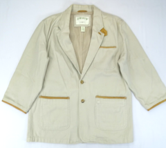 READ** Orvis Safari Hunting Canvas Jacket Fishing Leather Trim Elbow Patch - $25.60