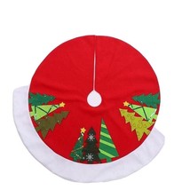 Christmas Tree skirt With Tree Design Red And White 35” Round A20 - £22.31 GBP