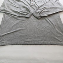 Puritan Henley Men's Gray Shirt Long Sleeve Measured Size 3XL image 6