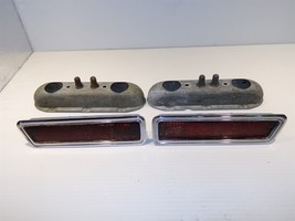 1970 1971 Dodge Dart Red Rear Side Marker Lights OEM Pair 3403688 3403689 - £90.64 GBP