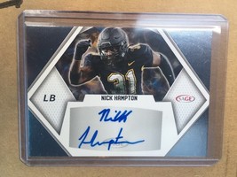 NICK HAMPTON 2023 SAGE SILVER AUTO CARD A-NH APPALACHIAN ST LA Rams Moun... - $110.97 MXN