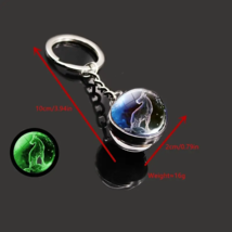 Zodiac Constellations Glass Ball Key Ring Charm - New - Capricorn - £10.29 GBP