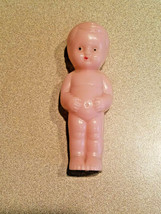 Vintage 1970&#39;S Hard Plastic Baby Boy Figurine Doll 3-1/4&quot; Tall - £3.51 GBP