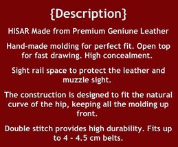 Fits Beretta Storm PX4 Com 3.2”BBL Leather Belt Holster Open Top #1525# RH image 8