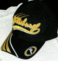 Pittsburgh Hat Cap Black Yellow White Embroidered Adjustable Men Women L... - $12.82