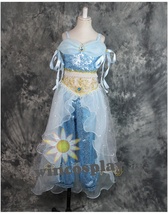 Women Aladdin Magic Lamp Jasmine Princess Cosplay Costume Princess Party Dress - £80.58 GBP+