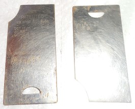 Antique Free Vibrating Shuttle Pair Of Slide Plates Front &amp; Rear - £23.92 GBP