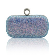 Colorful Sequin Women&#39;s Clutch Bag Party Chain Shoulder Bag Elegant Ring Evening - £38.52 GBP