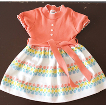 Vintage Kids Baby Girl Floral Dress 3T - £21.65 GBP