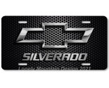 Chevy Silverado Inspired Art on Mesh FLAT Aluminum Novelty Car License T... - £14.22 GBP
