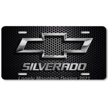 Chevy Silverado Inspired Art on Mesh FLAT Aluminum Novelty Car License Tag Plate - £14.15 GBP