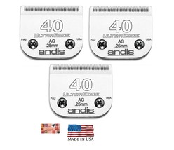 3-ANDIS Ultraedge 40 Blade*Fit Many Oster,Wahl,Moser,Laube Clippers*Pet Grooming - £74.33 GBP