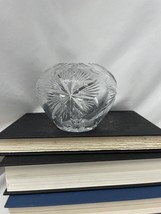 antique german Hand cut crystal round Rose vase Handgeschliffen FUH Seit... - £20.53 GBP