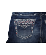 NEW Grace in LA Womens Floral Embroidery Boot Cut Stretch Floral Flap Em... - $883.01 MXN