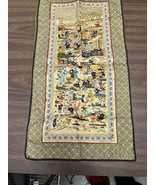 Chinese Silk Embroidered Tapestry Wall Hanging Art Panel 13&quot; x 25&quot; - $1,389.96 MXN