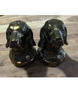 Bronze Plated PM Craftsman Metal Irish Setter Dog Bookends Brass 5.25&quot; T - $64.55