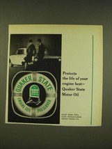 1962 Quaker State Motor Oil Ad - Protects the life of your engine best - £13.89 GBP