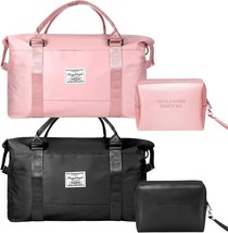 2 Pack Travel Bags for Women Weekender Cute Duffel Bag with 2 Pieces Toi... - $53.08
