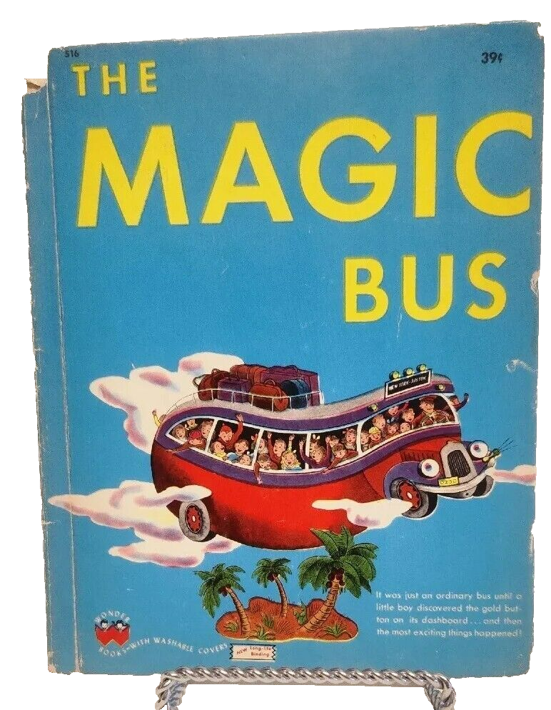 Wonder Book 516 The Magic Bus 1948 Maurice Dolbier Vintage Kids Hardcove... - $16.00