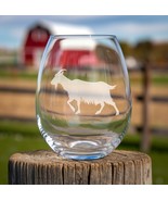Goat Etched Glasses - Wine, Champagne, Pint Glasses, Shot Glass - $467.85 MXN+