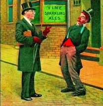 Alcohol Drunk Clown Comic Prepare to Meet thy Doom Bamforth Co 1910s Postcard - £8.52 GBP