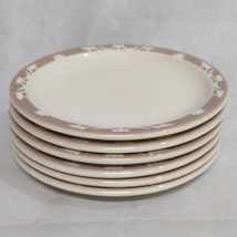 Syracuse China Bread Dessert Plates 6 Nutmeg Pattern 6.5&quot; Restaurantware - £27.13 GBP