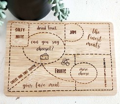 Laser Engraved Bamboo Charcuterie Board: Food Layout Tray - $15.00