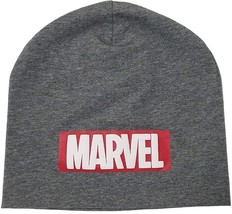 Marvel Logo Boys Cotton Skull Grey Beanie Hat Caps (for ages 4-8yrs) NWT - $16.34