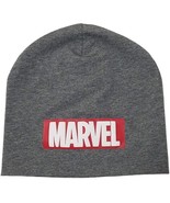 Marvel Logo Boys Cotton Skull Grey Beanie Hat Caps (for ages 4-8yrs) NWT - $304.27 MXN