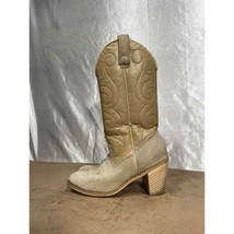 Vintage Acme Tan Suede Leather Cowgirl Boots USA Women’s Size 5.5 M - £31.69 GBP