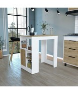 36&quot; Kitchen Island: White/Macadamia, Open Shelving - €186,75 EUR