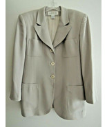 Ladies Jacket Size 12 Beige Blazer by Jones New York $150 Value EUC - £21.54 GBP