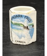 Ceramic Japanese Miniature Toothpick Holder Souvenir Of Niagara Falls Ca... - $376.14 MXN