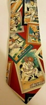  MLB Baseball Necktie Lands End Yankees Padres Tigers Angels Vintage Style Logo - £7.75 GBP