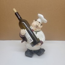 Rare Find French Bistro Chef Wine Bottle Holder 14” Tall - £31.32 GBP