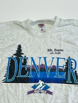 Fruit Of The Loom T-Shirt Mens Gray Size XL Mt. Evans Denver Mile High Crew Neck - £18.66 GBP