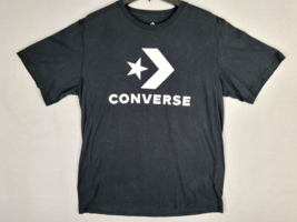Converse Shirt Men&#39;s Size XL Black T-Shirt Cotton Go-To Star Arrow Logo ... - £14.14 GBP