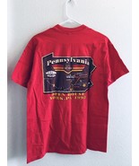 Vtg 90s Red Beefy T Tag Harley Davidson York P.A. Men Single Stitch L 42... - $85.45