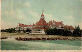 Vintage &quot;Phostint&quot; POSTCARD- Hotel Del Coronado From Oc EAN, Coronado Beach BK65 - £3.95 GBP