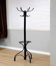 Black Metal Coat Rack Umbrella Stand Hat Tree 12-Hooks Entryway Storage Hanger - $56.09